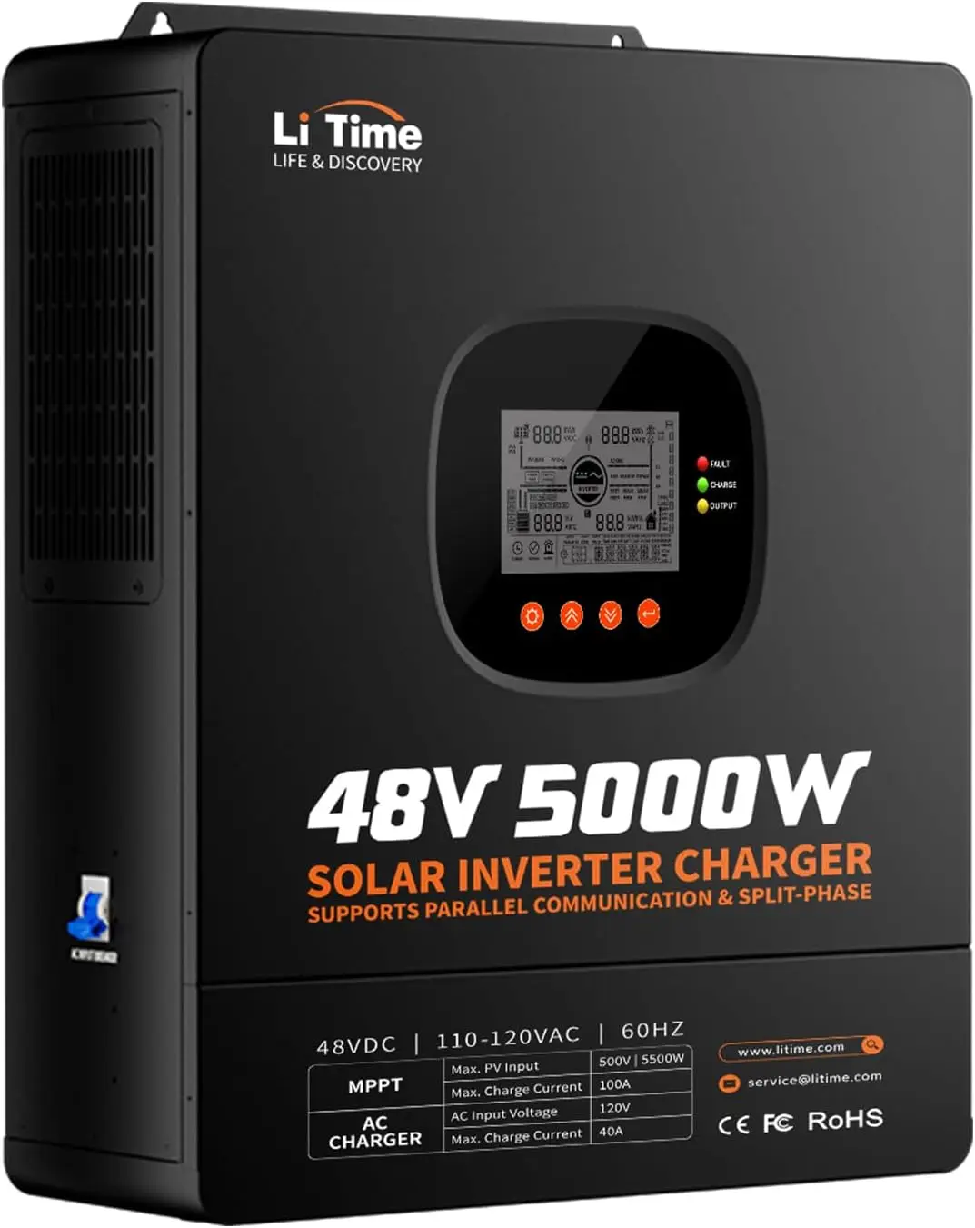 LiTime 5000W Pure Sine Wave In - Parallel Solar Inverter 48V 5000W Mppt ulasan dan harga