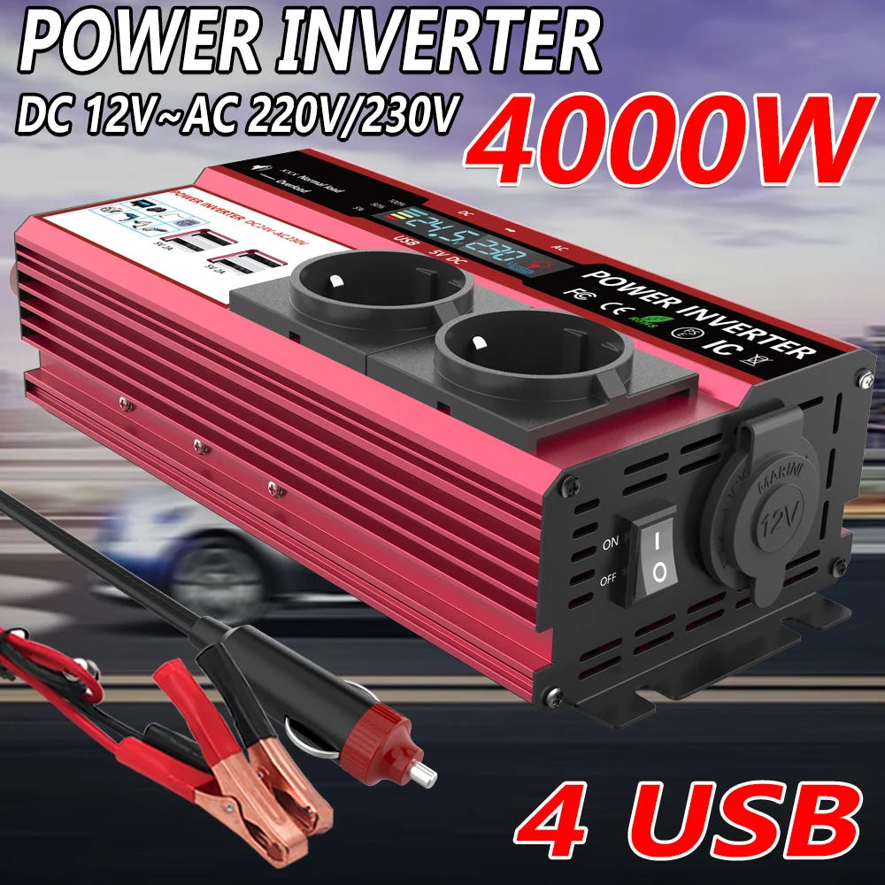 12V To 220V 4000W Peak Power I - Power Inverter 12V 220V 4000W Continuous ulasan dan harga